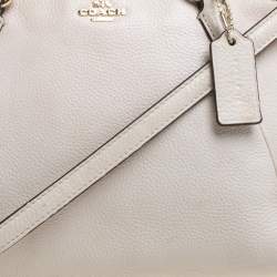 Pre Owned Coach Off White Leather Mini Kelsey Crossbody Bag