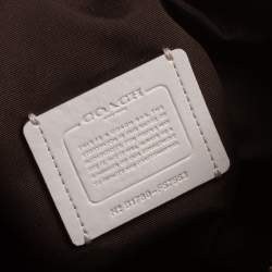 Pre Owned Coach Off White Leather Mini Kelsey Crossbody Bag
