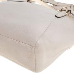 Pre Owned Coach Off White Leather Mini Kelsey Crossbody Bag