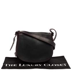 Pre Owned حقيبة كروس كوتش سادل جلد أسود