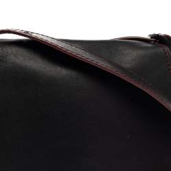 Pre Owned حقيبة كرو س كوتش سادل جلد أسود