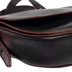 Pre Owned حقيبة كروس كوتش سادل جلد أسود