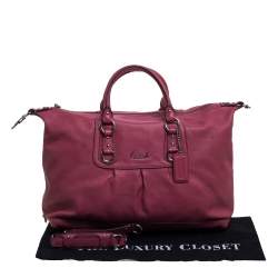 Pre Owned Coach Pink Soft Leather Satchel