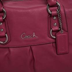Pre Owned Coach Pink Soft Leather Satchel