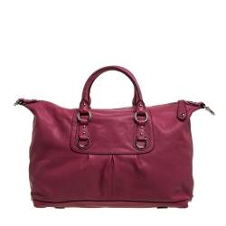 Pre Owned Coach Pink Soft Leather Satchel