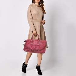 Pre Owned Coach Pink Soft Leather Satchel