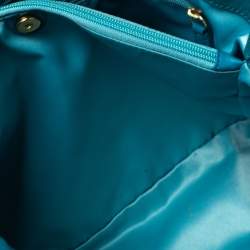 Pre Owned Coach Blue Leather Ashley Satchel