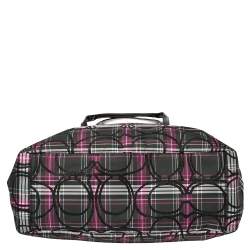 Coach Multicolor Canvas and Patent Leather Diaper Bag  