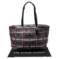 Coach Multicolor Canvas and Patent Leather Diaper Bag  
