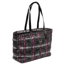 Coach Multicolor Canvas and Patent Leather Diaper Bag  