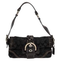 Coach Black Signature Soho Buckle Shoulder Bag Coach | The Luxury Closet