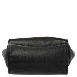 Pre Owned Coach Black Textured Leather Crosby Tote