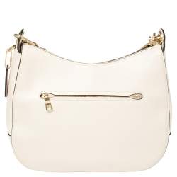 Pre Owned Coach White Leather Sutton Hobo