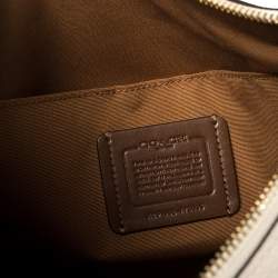 Pre Owned Coach White Leather Sutton Hobo