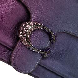Pre Owned Coach Metallic Blue/Purple Ombre Leather Tabby Shoulder Bag