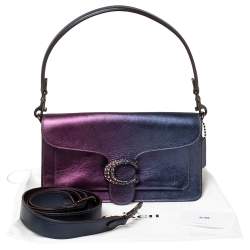 Pre Owned Coach Metallic Blue/Purple Ombre Leather Tabby Shoulder Bag