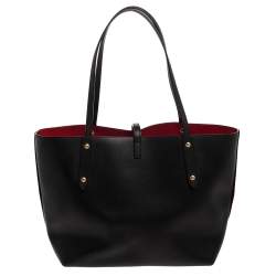 Pre Owned Coach Black Pebbled Leather Market Tote