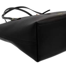 Pre Owned Coach Black Pebbled Leather Market Tote
