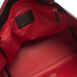 Pre Owned Coach Black Pebbled Leather Market Tote