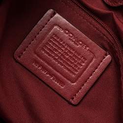 Pre Owned Coach Burnt Red Pebbled Leather Small Lexy Shoulder Bag