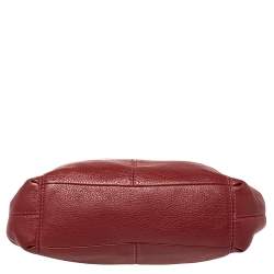 Pre Owned Coach Burnt Red Pebbled Leather Small Lexy Shoulder Bag