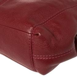 Pre Owned Coach Burnt Red Pebbled Leather Small Lexy Shoulder Bag