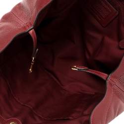 Pre Owned Coach Burnt Red Pebbled Leather Small Lexy Shoulder Bag