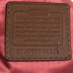 Pre Owned Coach Brown Monogram Canvas and Leather Peyton Hobo