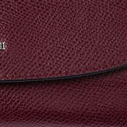 Coach Burgundy Leather Flap Continental Wallet 