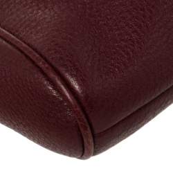 Pre Owned Coach Burgundy Leather Carrie Crossbody Bag