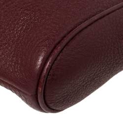 Pre Owned Coach Burgundy Leather Carrie Crossbody Bag