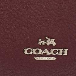 Pre Owned Coach Burgundy Leather Carrie Crossbody Bag