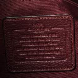 Pre Owned Coach Burgundy Leather Carrie Crossbody Bag
