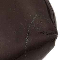 Pre Owned حقيبة كلتش كوتش ماديسون جلد لامع بنى مقاس 