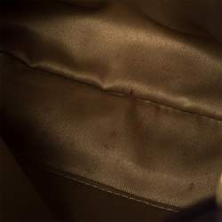 Pre Owned حقيبة كلتش كوتش ماديسون جلد لامع بنى مقاس 