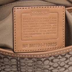 مملوكة مسبقًا Coach Brown Signature Canvas and Leather Buckle Shoulder Bag