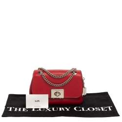 Pre Owned Coach Red Leather Mini Cassidy Shoulder Bag