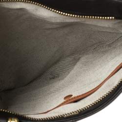 Pre Owned Coach Black/Gold Leather Tattoo Sling Bag