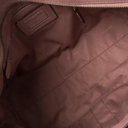 Pre Owned Coach Old Rose Pebbled Leather Turn Lock Chain Tote