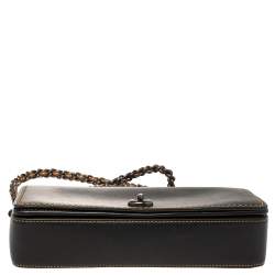 Pre Owned Coach Black Leather Dinky Crossbody Bag