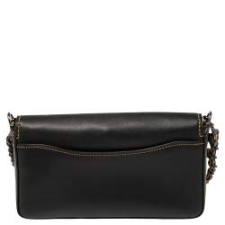 Pre Owned Coach Black Leather Dinky Crossbody Bag