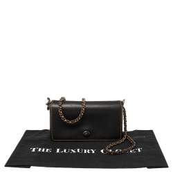 Pre Owned Coach Black Leather Dinky Crossbody Bag
