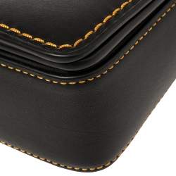 Pre Owned Coach Black Leather Dinky Crossbody Bag