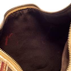 Coach Beige/Brown Signature Canvas and Leather Hobo