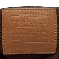 Coach Beige/Brown Signature Canvas and Leather Hobo