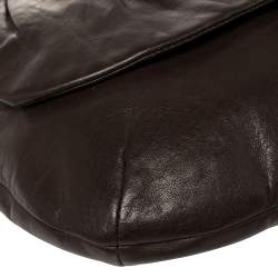 Pre Owned Coach Dark Brown Leather Kristin Hobo