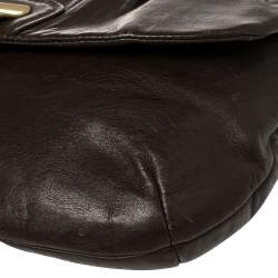 Pre Owned Coach Dark Brown Leather Kristin Hobo