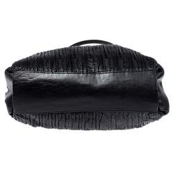 Coach Black Pleated Leather Edie 31 Shoulder Bag