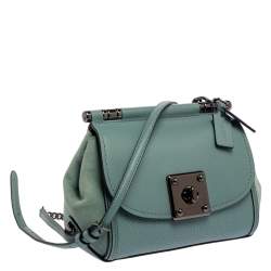 Coach Blue Leather and Suede Drifter Crossbody Bag