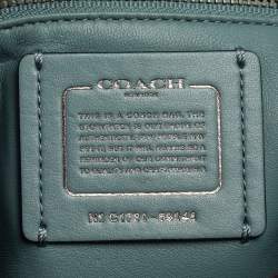 Coach Blue Leather and Suede Drifter Crossbody Bag